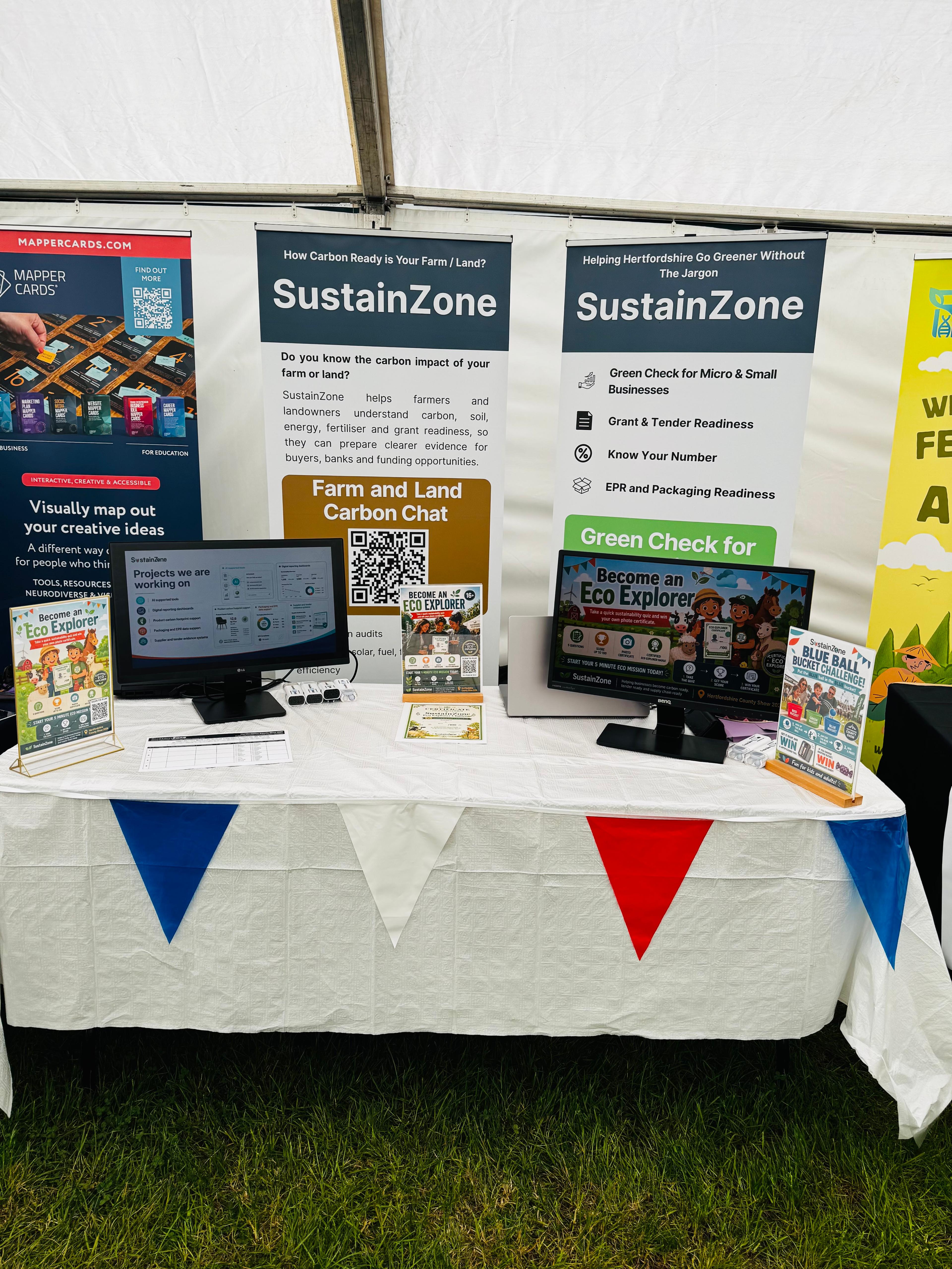 SustainZone display at Hertfordshire County Show